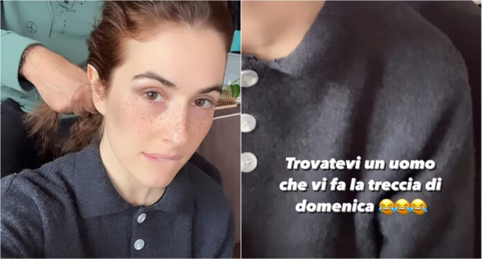 Diana Del Bufalo e le treccine fatte dal nuovo fidanzato italiano
