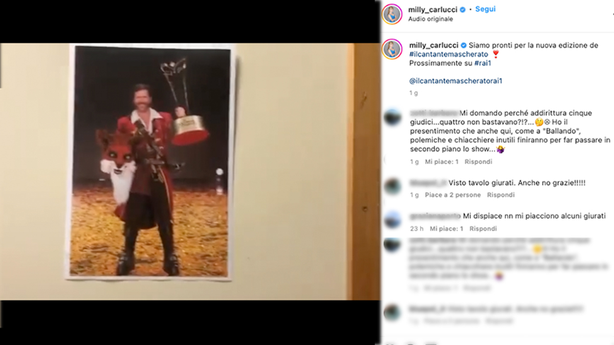 I commenti del web sui giudici de Il cantante mascherato