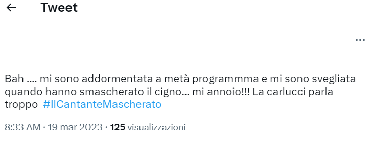 Gli utenti hanno lamentato il fatto che Milly Carlucci parlasse troppo