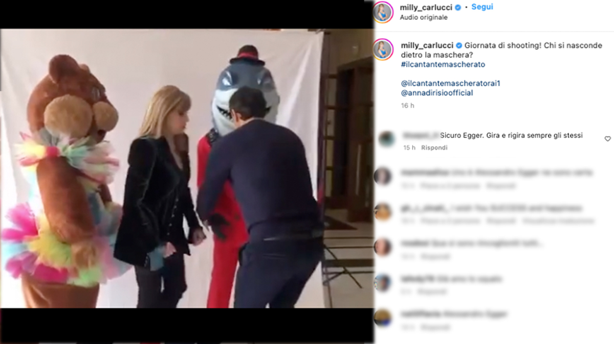 I commenti al post di Milly Carlucci su Il cantante mascherato