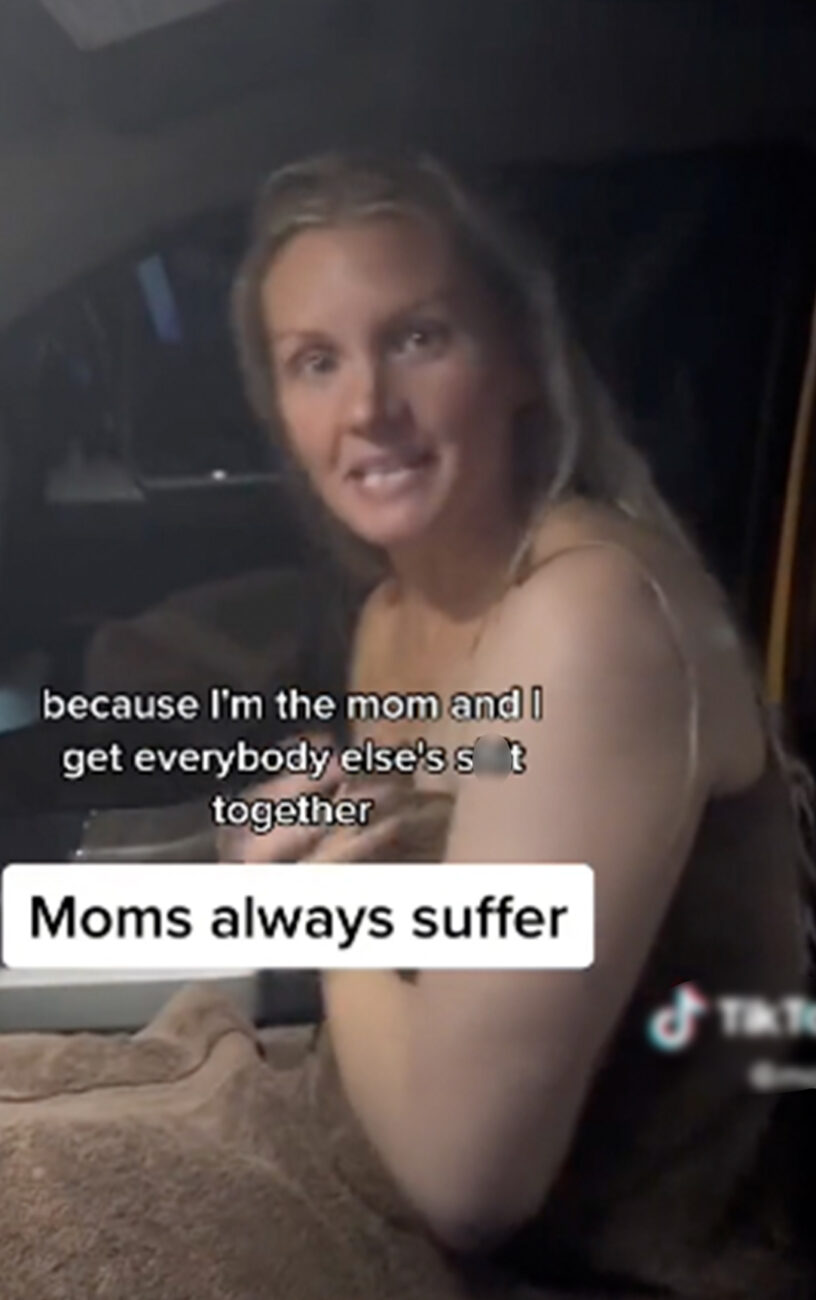 La mamma che ha dimenticato di mettere i suoi vestiti in valigia diventa virale su TikTok