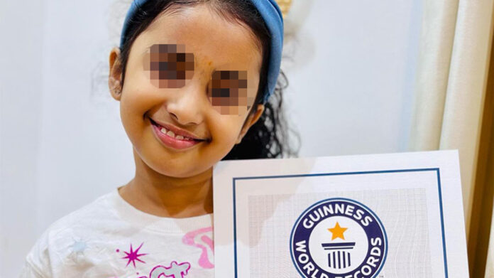 Bambina entra nei Guinness World Records a 7 anni