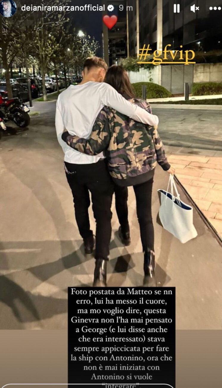 Ginevra Lamborghini in atteggiamenti intimi con George Ciupilan. Fonte: Deianira Marzano - Instagram