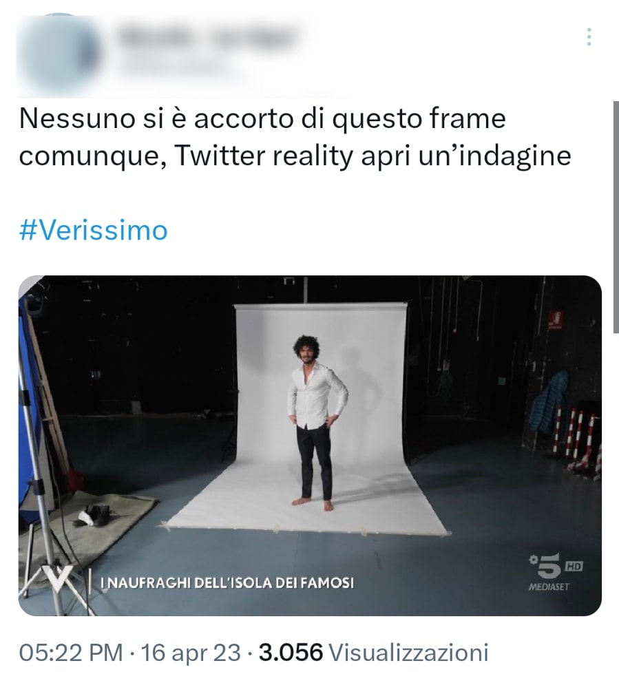 Gianmarco Sainato compare durante l'intervista di Ilary Blasi a Verissimo