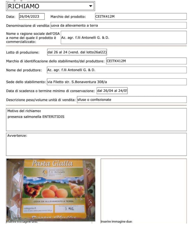 lotto di uova