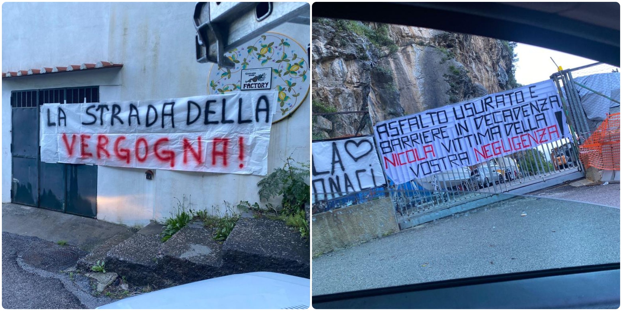 Giro d'Italia in Costiera Amalfitana: la protesta dei cittadini