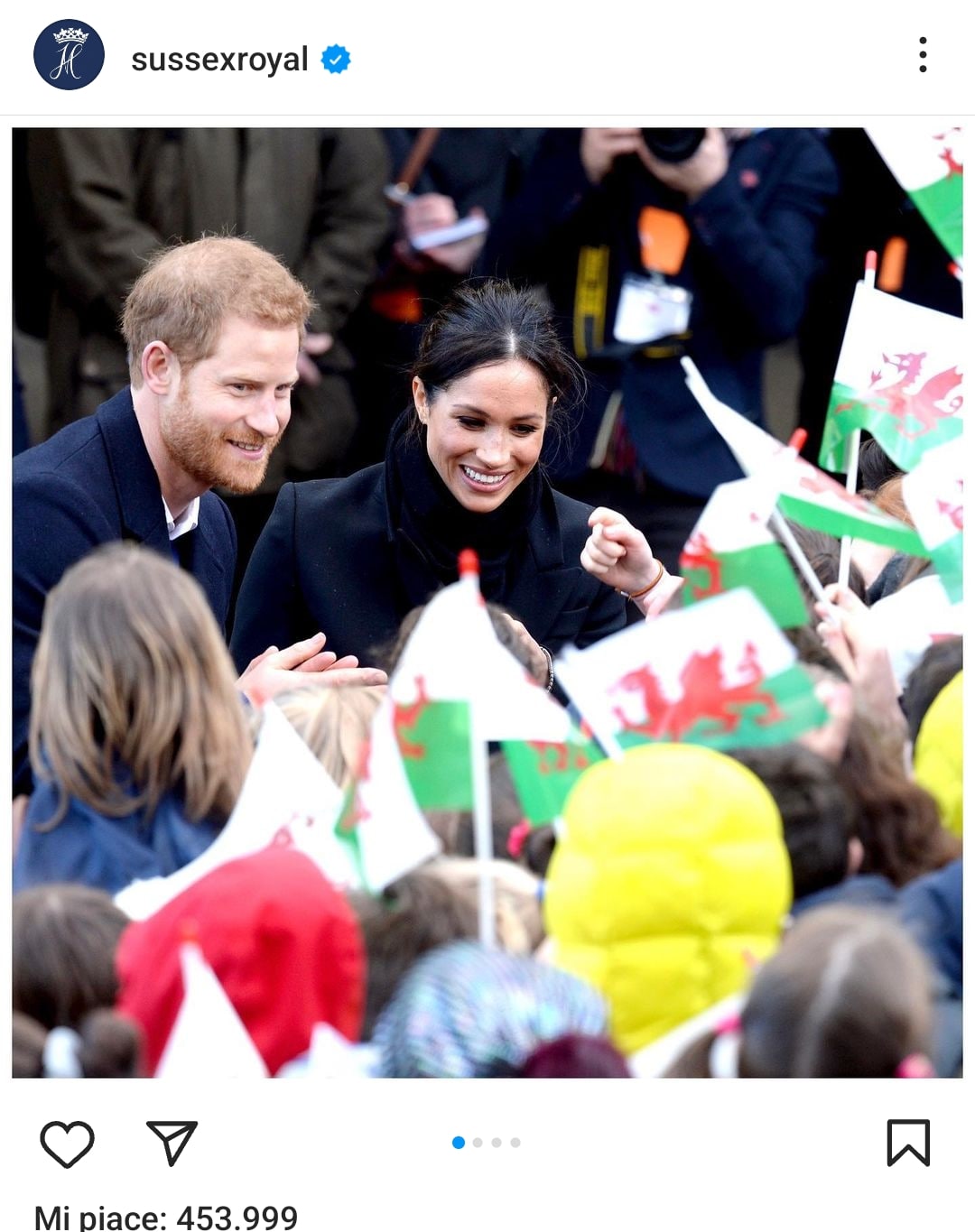 Il principe Harry e Meghan Markle in un'uscita pubblica. Fonte: