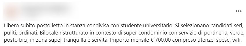Affitti Milano, il posto letto in stanza doppia più caro di sempre.