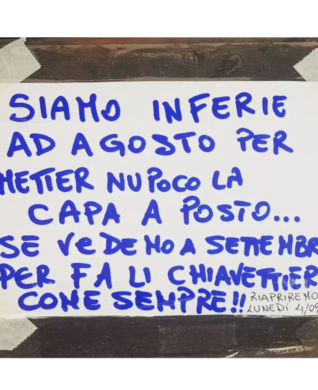 cartello ferie