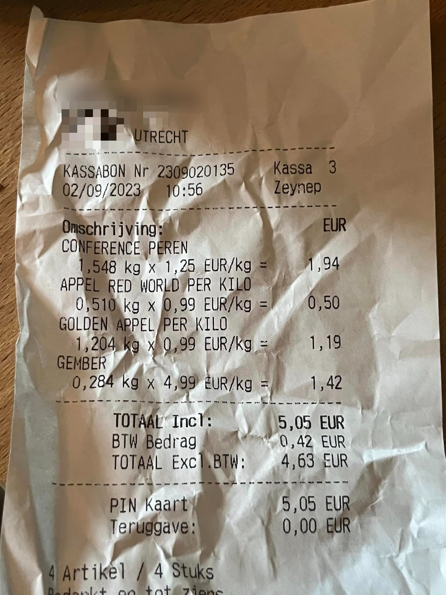 Olanda, italiano mostra lo scontrino per la frutta: