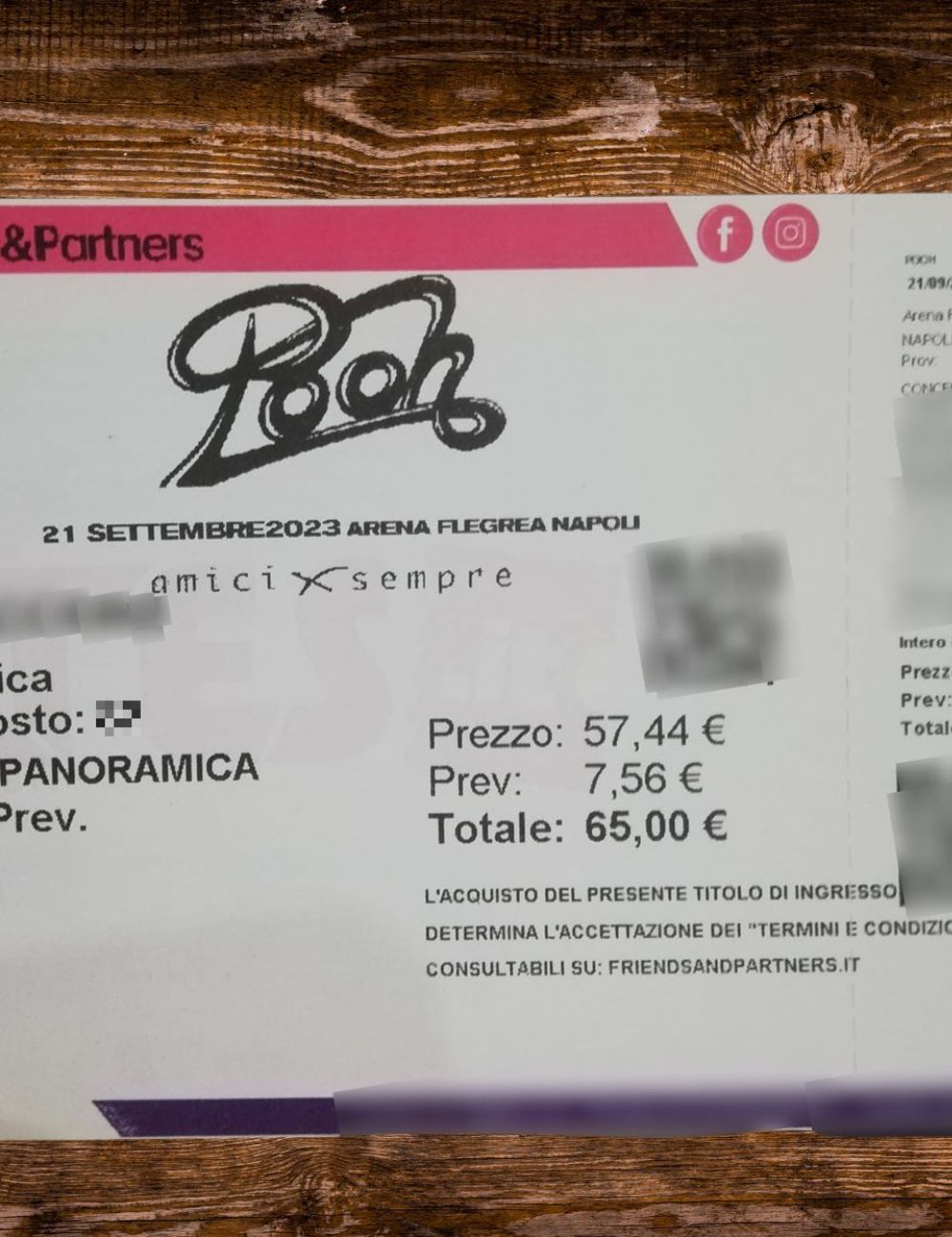 Concerto Pooh prevendita