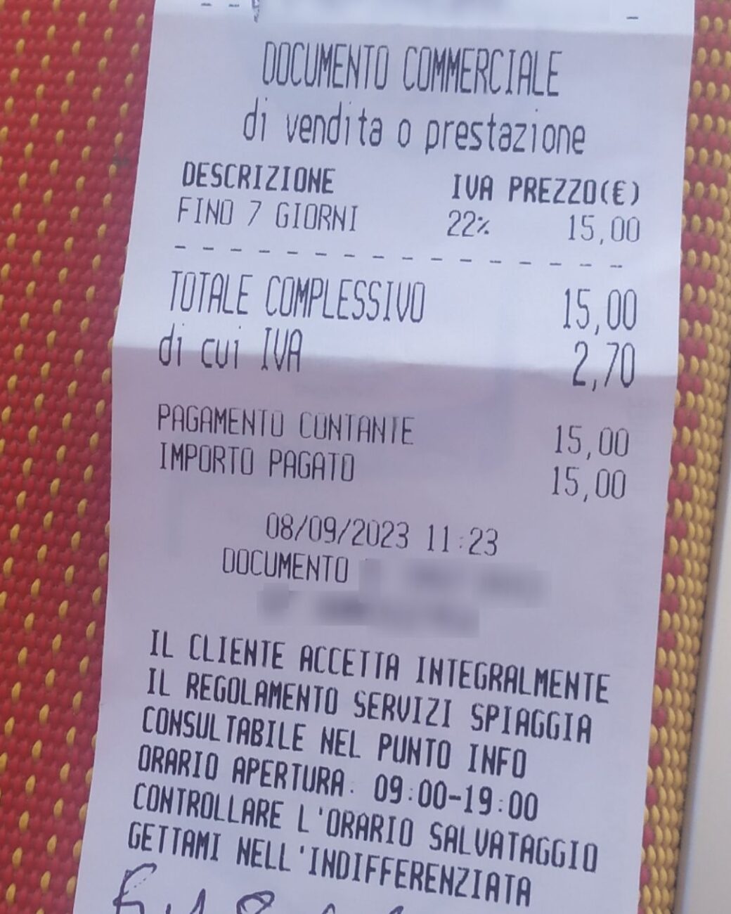Marche scontrino