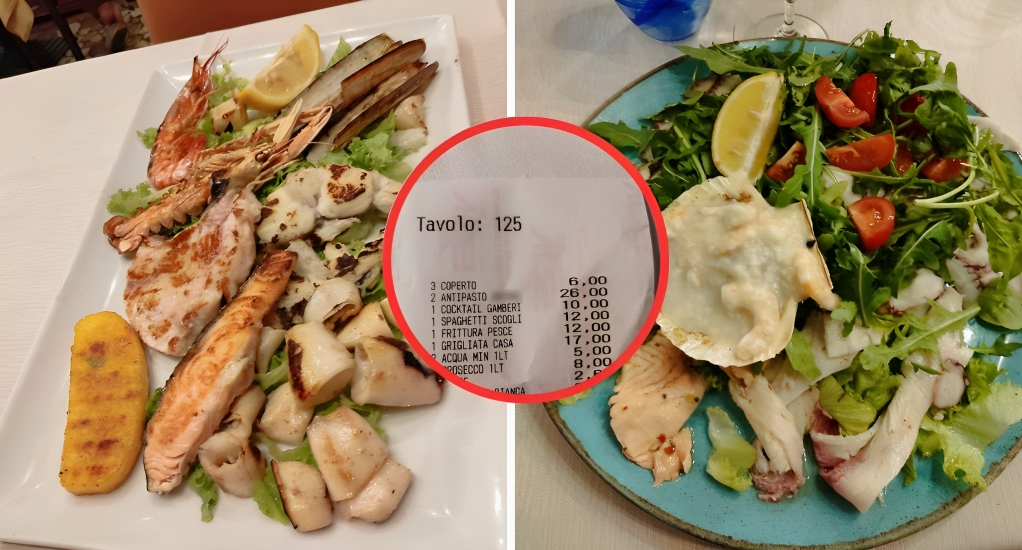 Veneto, lo scontrino della cena di lavoro a base di pesce è una piacevole sorpresa: "Regalato!"