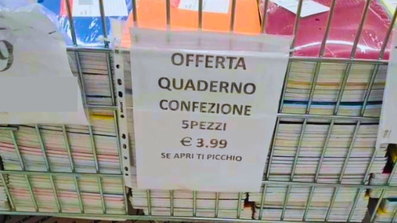 negozi italiani scuola