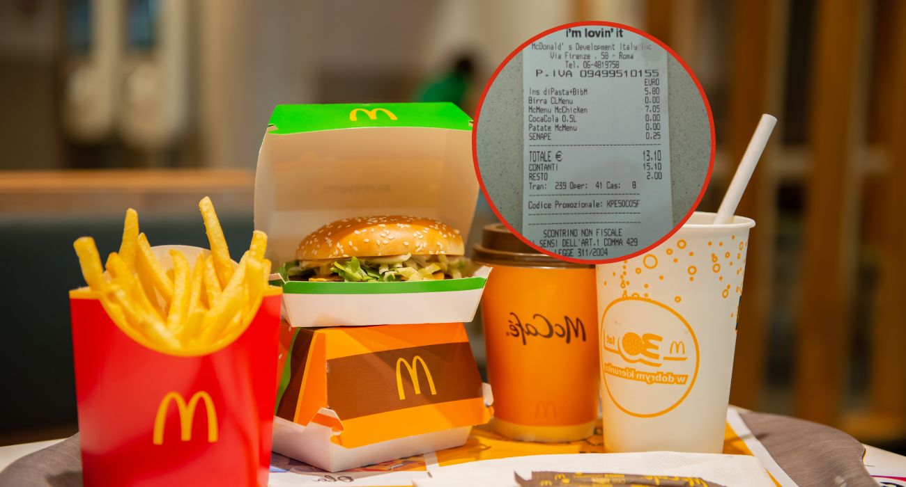 McDonald's: circola in rete lo scontrino di 10 anni fa