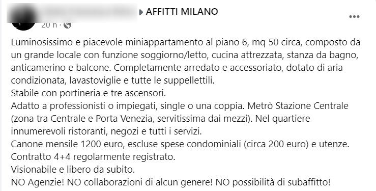Affitti Milano, il prezzo del monolocale è da brividi: "E' una parodia o siete davvero fuori di testa?"
