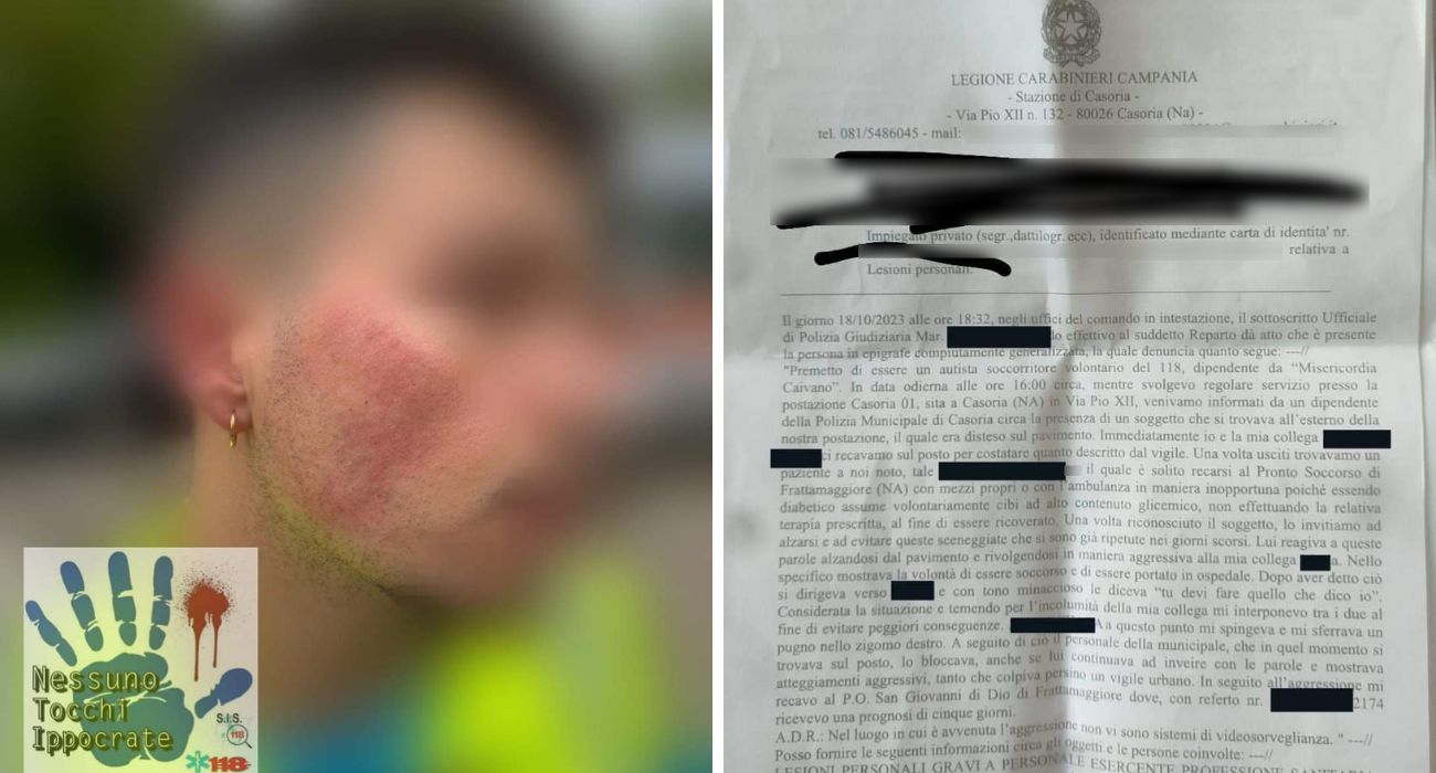 Napoli paziente minaccia infermiera