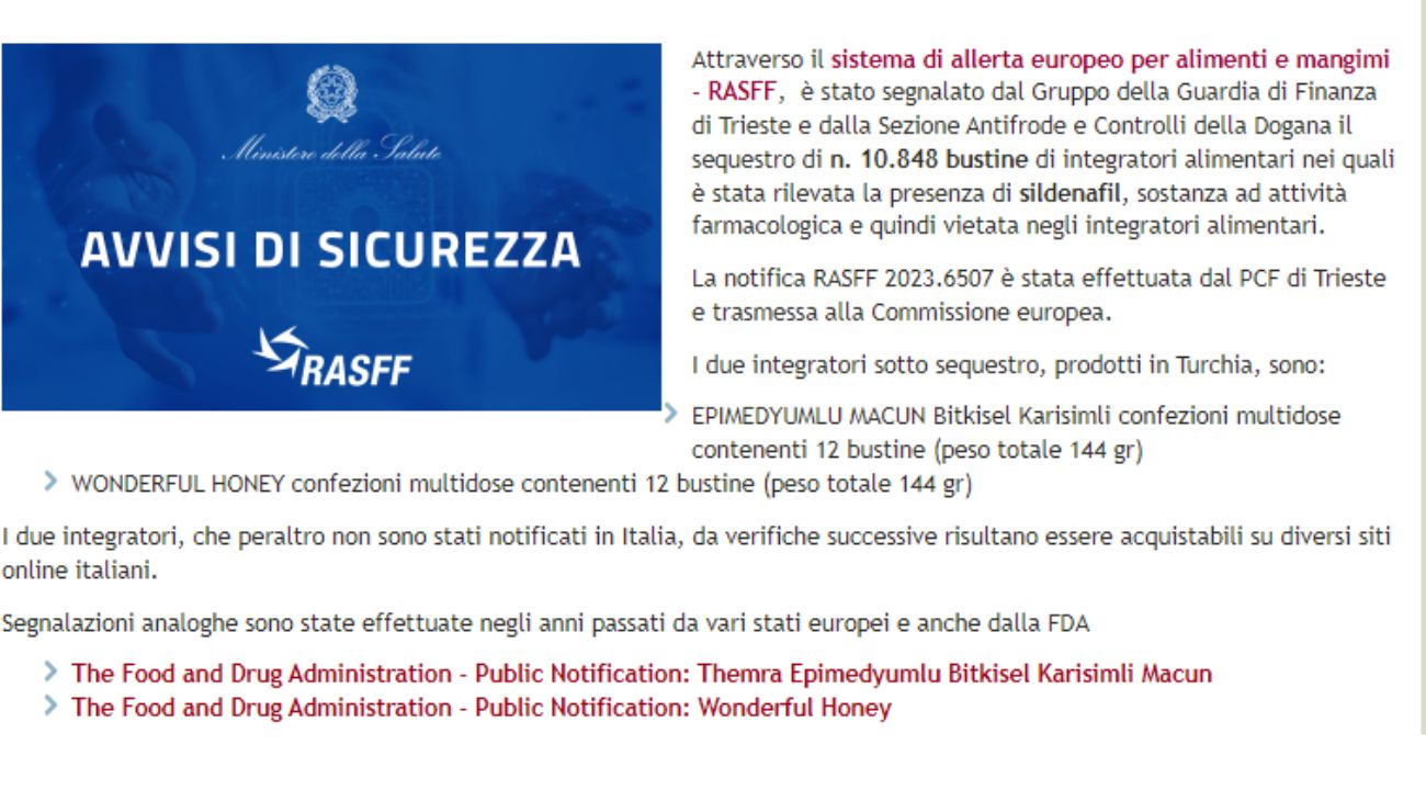integratori alimentari