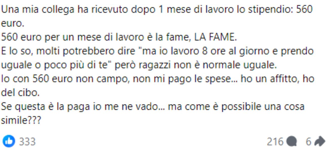 stipendio lavoro