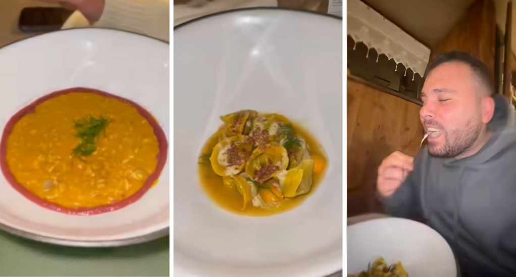 Trentino, influencer racconta la cena tipica: "Ravioli con bottarga di cuore di cervo e risotto castagna e zucca, quanto abbiamo speso"