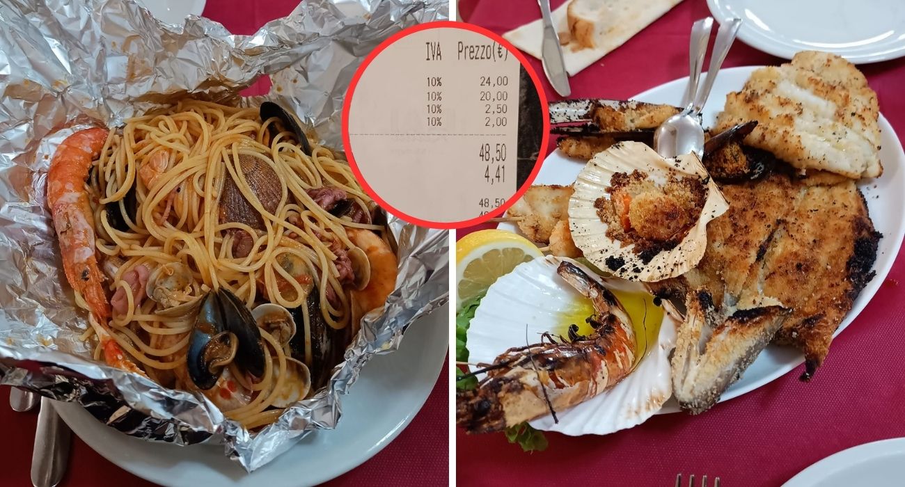 Riccione, mostra lo scontrino del pranzo a base di pesce: "48 euro in due, cosa abbiamo preso"