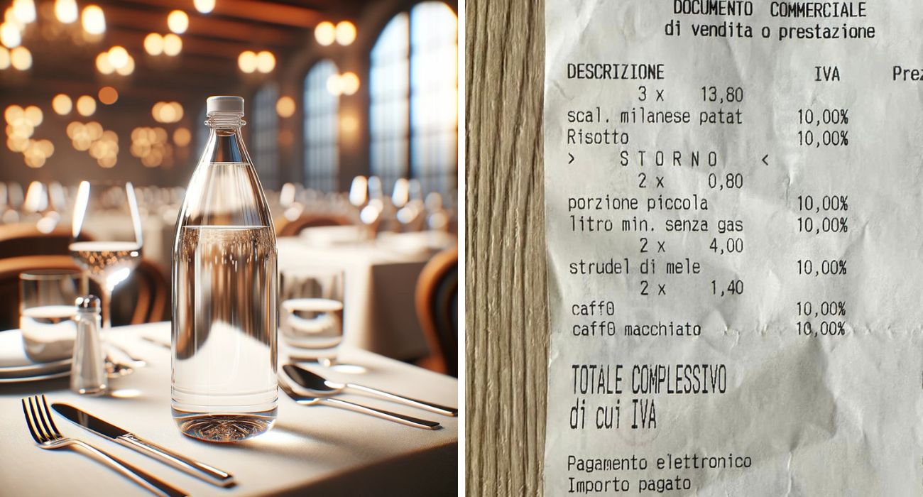 Bolzano, lo scontrino del pranzo economico scatena la polemica: "Assurdo pagare così tanto una bottiglia d'acqua, neanche in Norvegia"