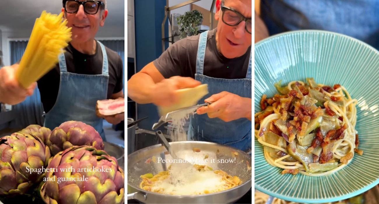 Altro che carbonara, gli spaghetti carciofi e guanciale di Max Mariola sono irresistibili