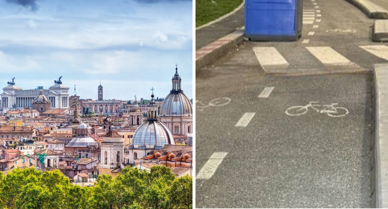 Roma, sulla pista ciclabile spunta un ostacolo inaspettato: "Ci stavo finendo dentro"