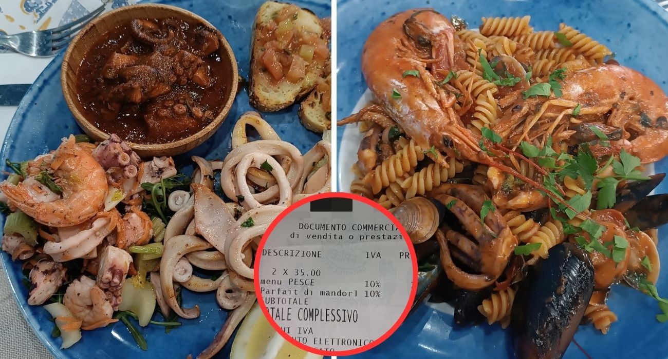 Sicilia, mostra lo scontrino del pranzo a base di pesce ma un dettaglio infiamma gli animi: "Da brividi"