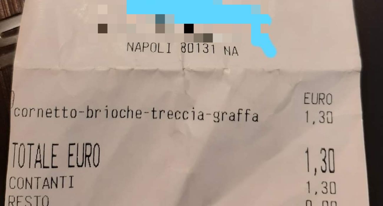 Napoli scontrino bar