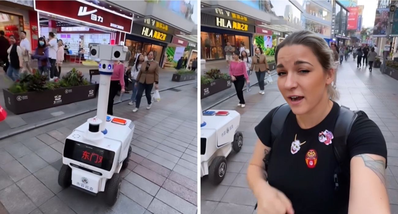 Cina, turista italiana a tu per tu con il robot poliziotto: "Ciò che possono fare è inquietante"