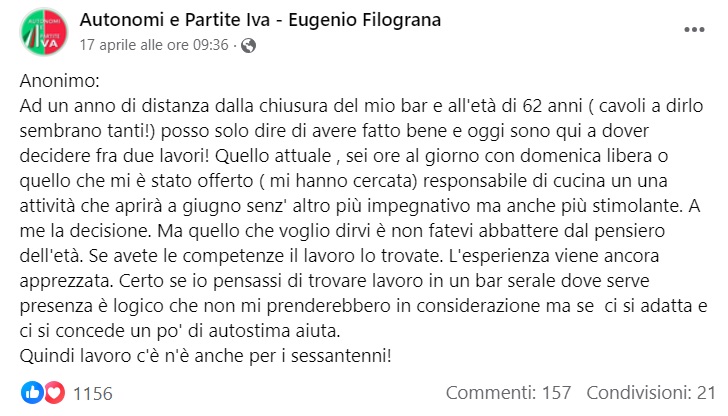 "Ho 62 anni e devo scegliere tra due offerte: questo è il segreto per trovare lavoro a qualsiasi età"