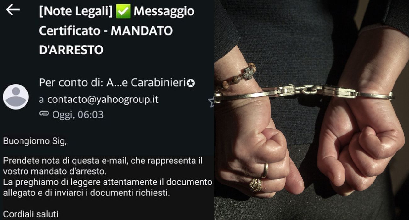 Riceve un mandato d'arresto per e-mail dalle forze dell'ordine ma qualcosa non torna