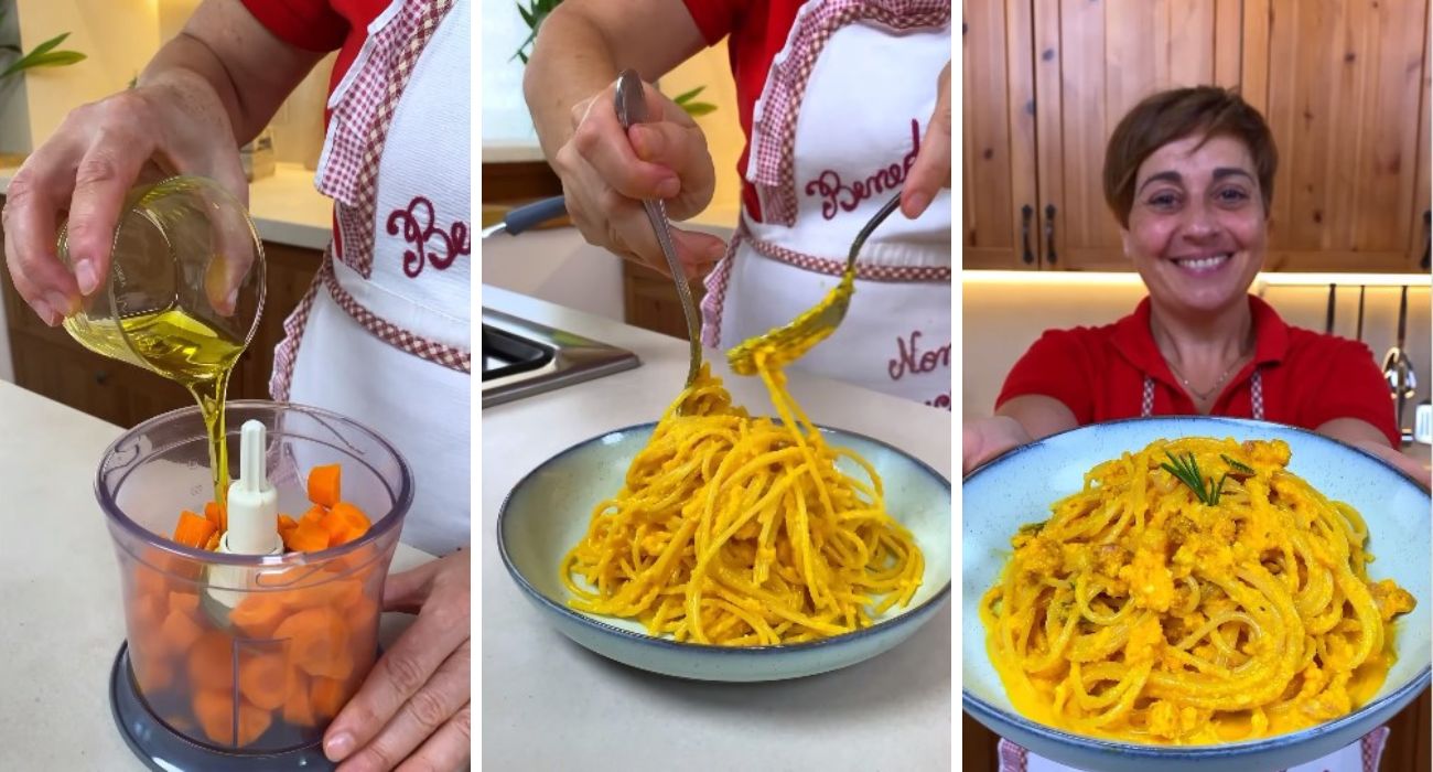 Pasta al pesto di carote, la ricetta salvatempo di Benedetta Rossi è da provare: pronta in soli 15 minuti