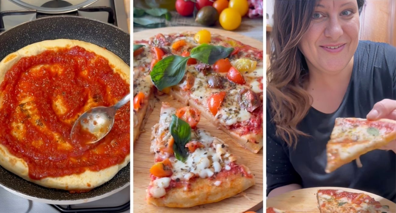 Improvvisa voglia di pizza? La ricetta di Rossella in Padella fa al caso: senza levitazione e cotta in padella in pochi minuti