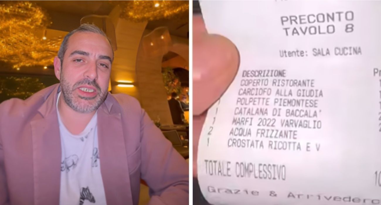 "Sono andato a mangiare al ristorante di Max Mariola: questo è lo scontrino"