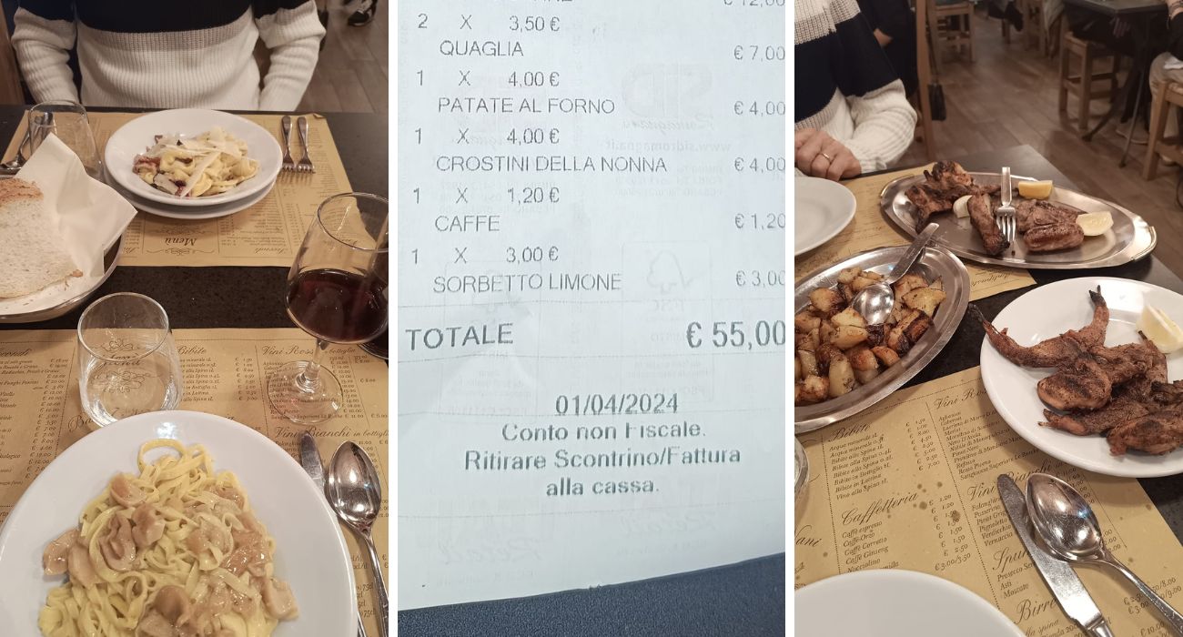 Urbino, lo scontrino del pranzo di Pasquetta è una piacevole sorpresa: "55 euro in 2: cosa abbiamo preso"