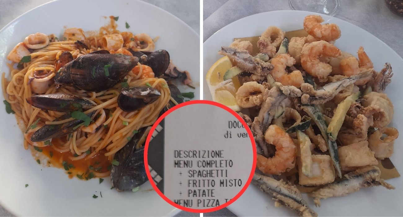 Lombardia, mostra lo scontrino del ristorante di Novara: "Spaghetti allo scoglio e frittura di gamberi e calamari: quanto ho pagato"