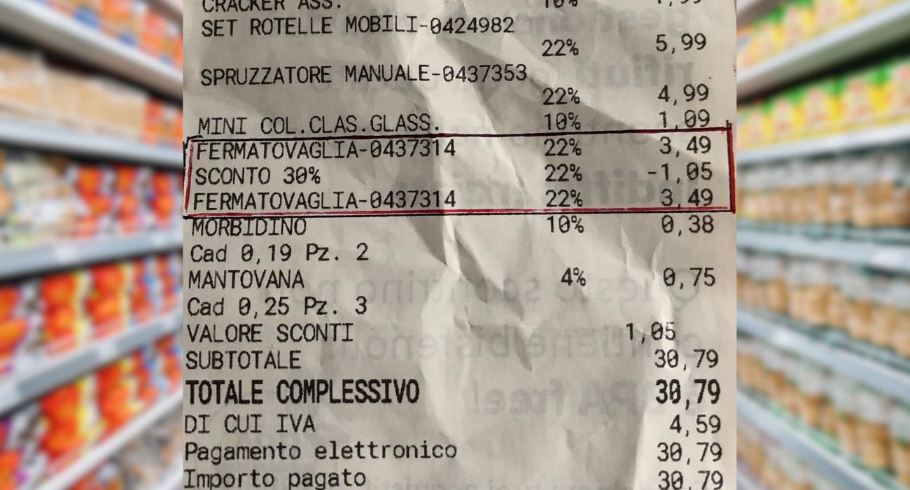 "Questa volta è toccato a me", fa la spesa al discount e mostra l'amara sorpresa sullo scontrino