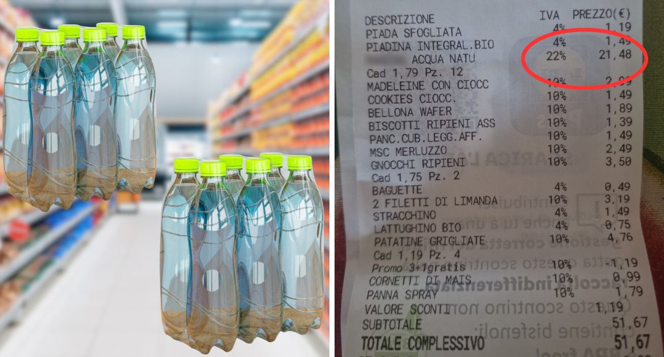 Napoli, va al discount e mostra lo scontrino: "Due confezioni d'acqua 22 euro", ma gli fanno notare un dettaglio