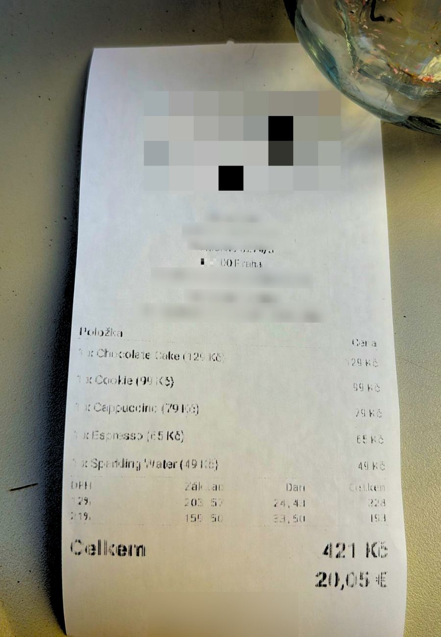 Praga turista scontrino (1)