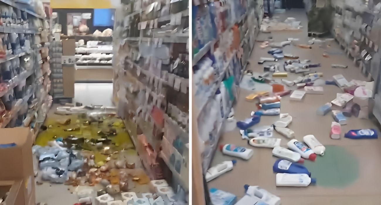 napoli terremoto supermercato