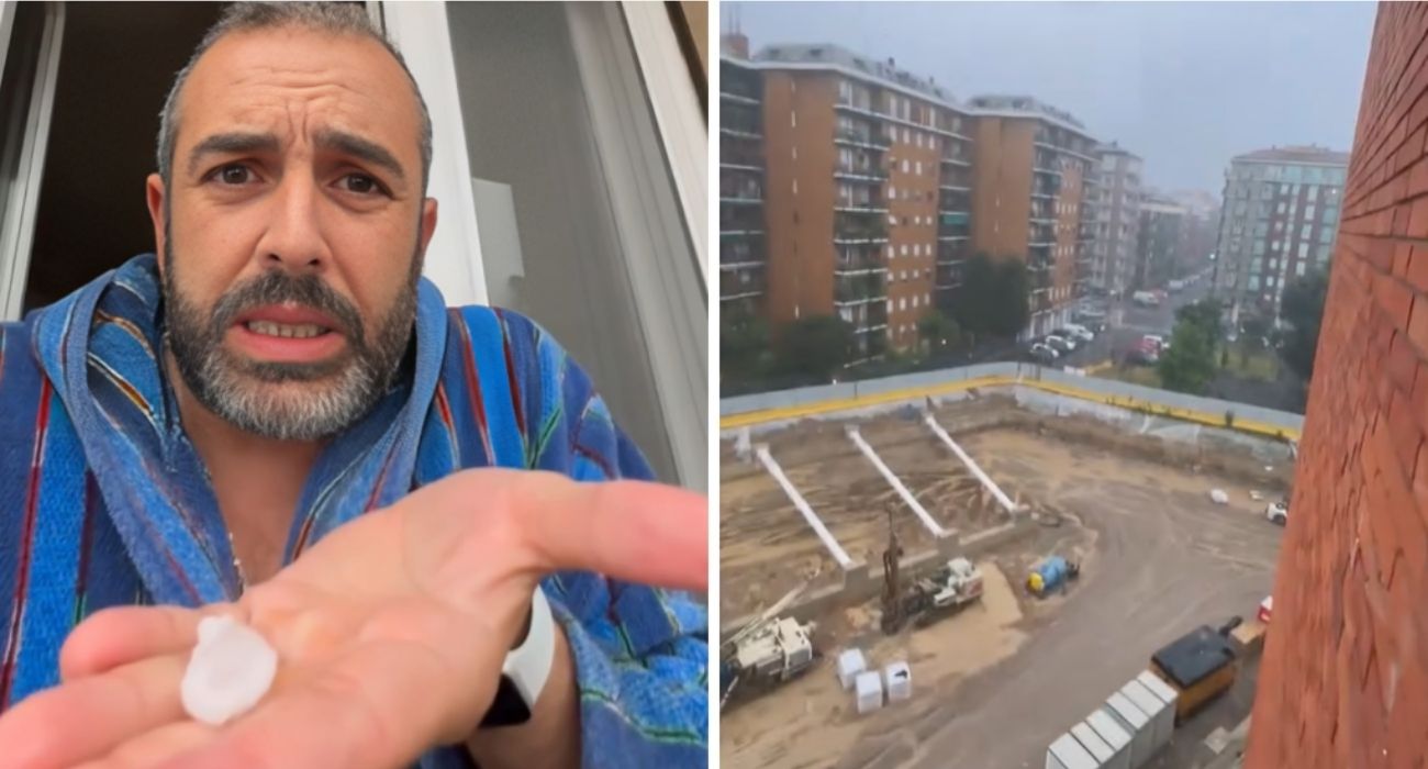 "Aiuto, piovono proiettili", influencer riprende in diretta la grandinata su Milano