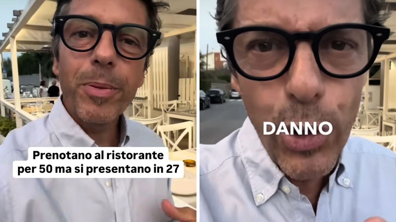 Dal profilo social di Massimiliano Dona. Cosa succede quando no si disdice una prenotazione