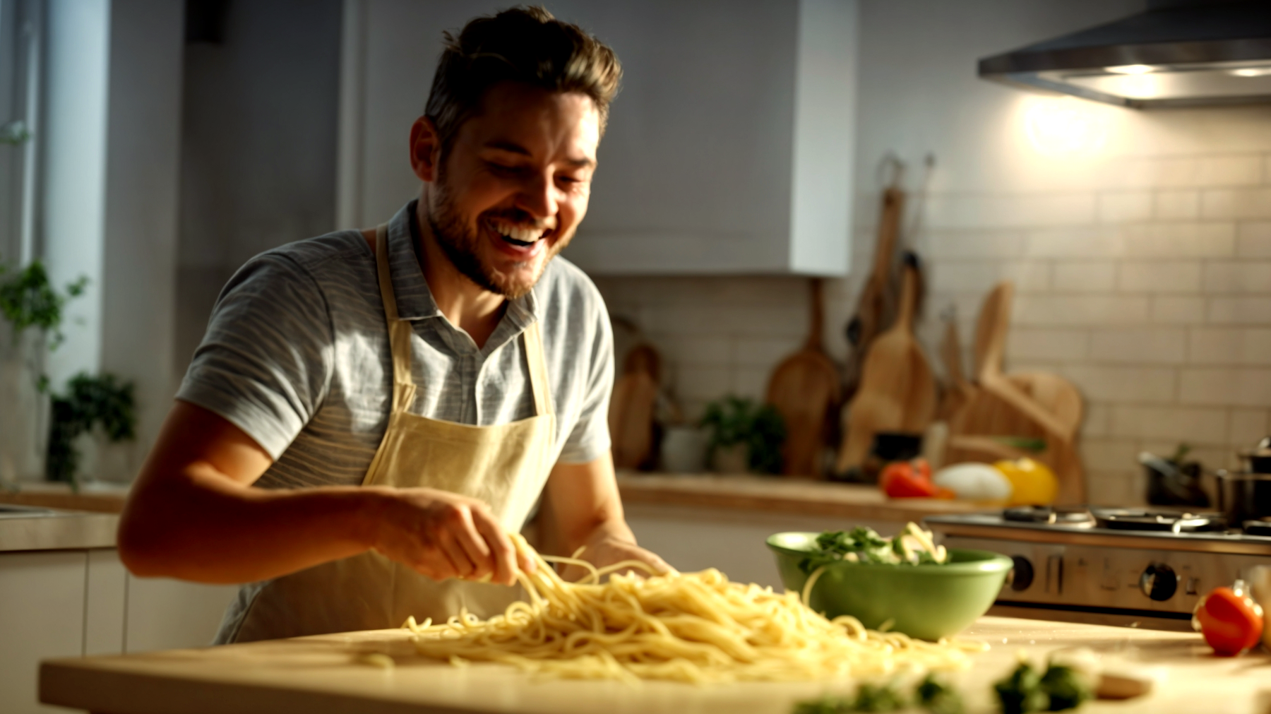 Pentola con coperchio pasta piatto risparmio energetico"