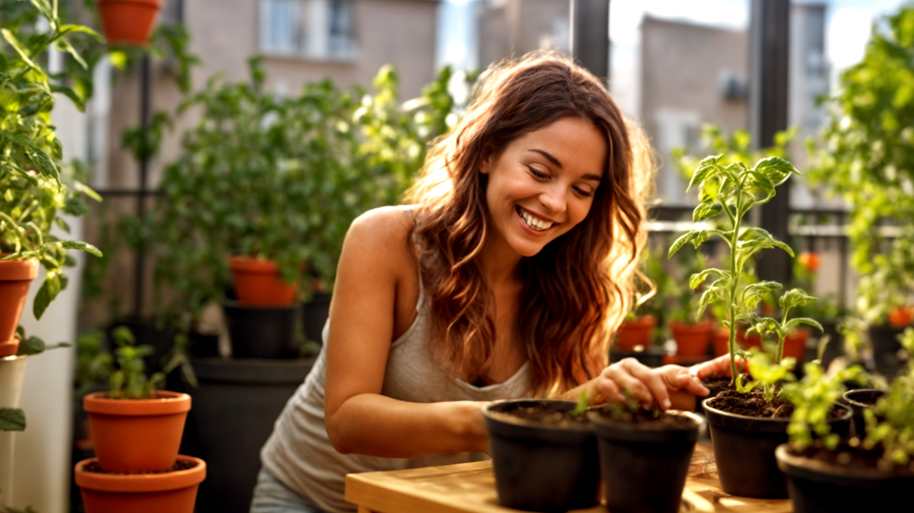 pomodori vasi balcone"