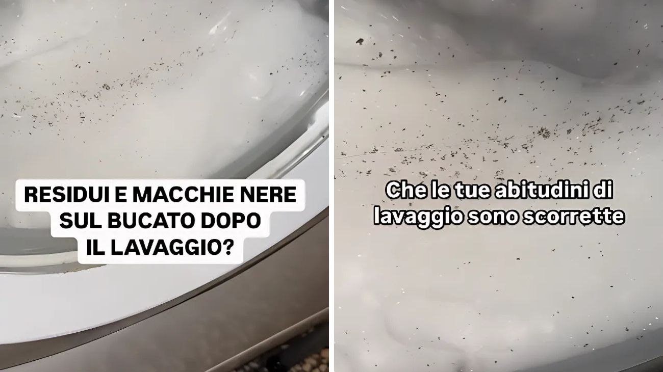 Lavatrice macchie nere