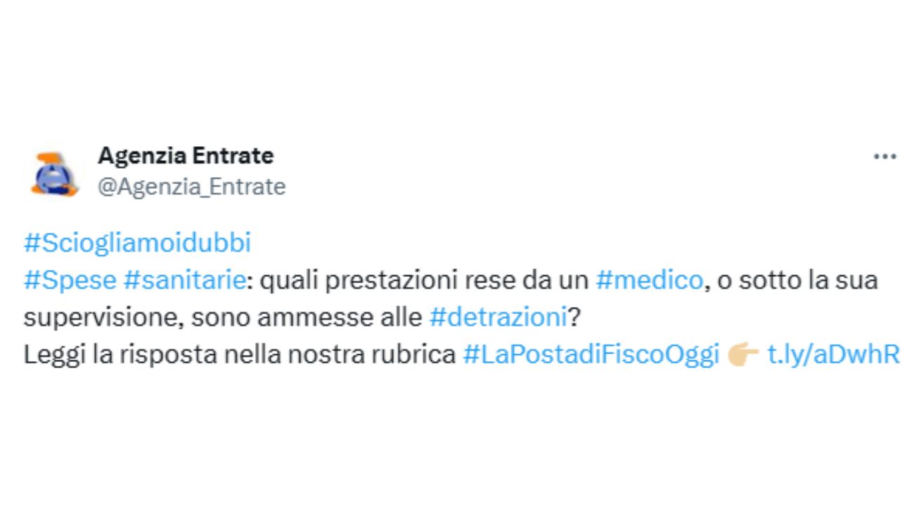 Detrazioni spese sanitarie