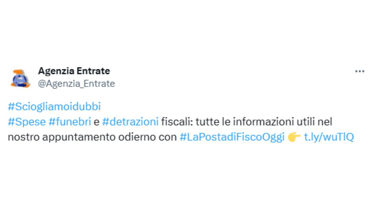 Spese funebri detrazioni