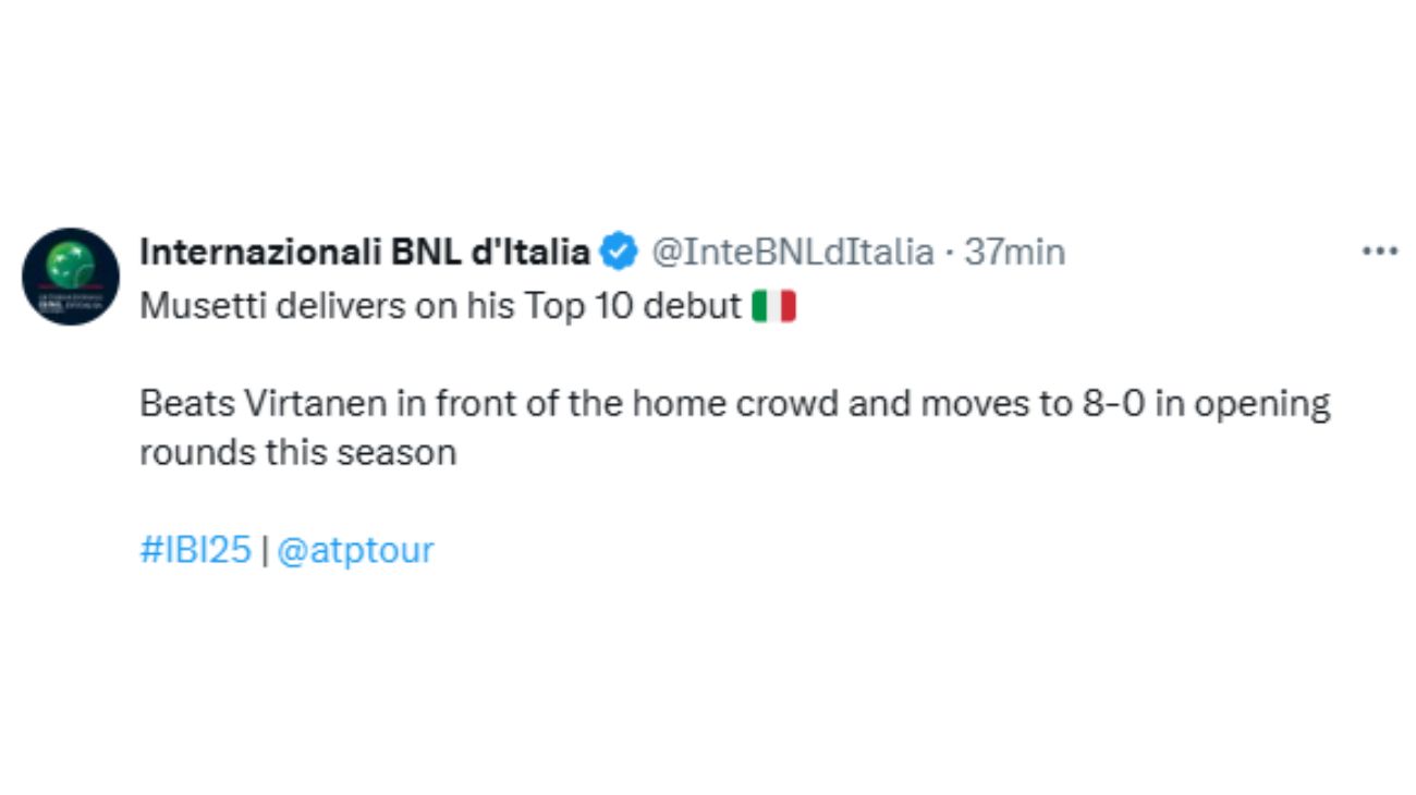 ATP Roma Lorenzo Musetti